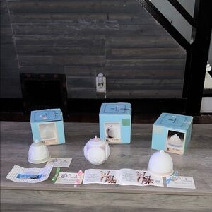 Lladro Bola Navidad 1989 Porcelain Ball Ornament 5656/1988 Bisque Santa Bell 552